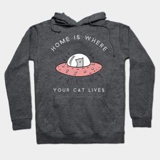 Home is where your cat lives Hoodie